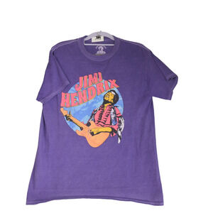 Jimi Hendrix Band Tee T Shirt Womens Medium Purple 100% Cotton Graphic T Shirt